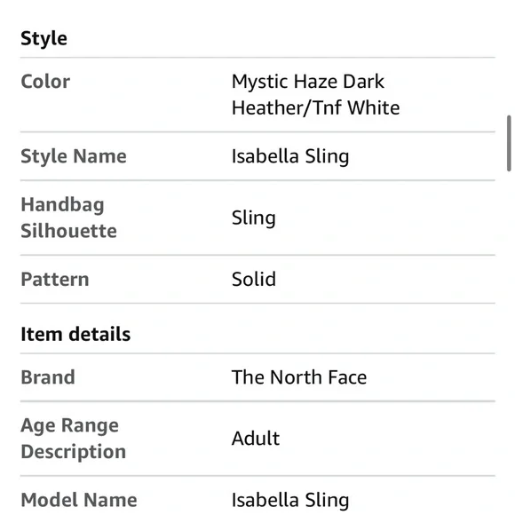 The North Face Isabella Sling Bag - Mystic Haze - Picture 4 of 10